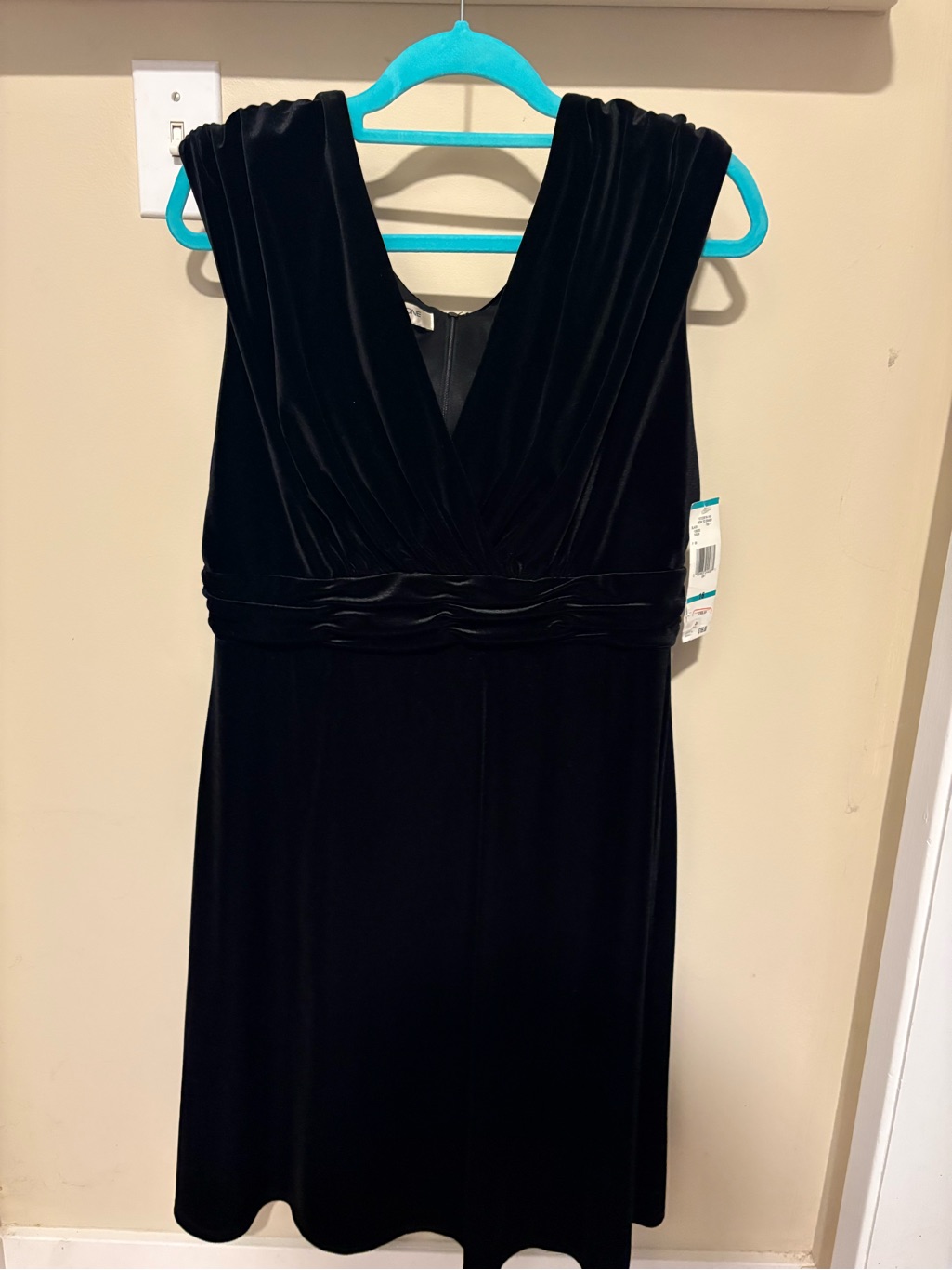 V-Neck Velvet Dress